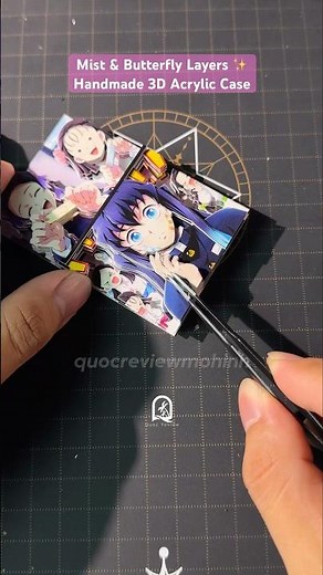 3D Acrylic Case 🦋 Creating Muichiro & Shinobu Duo Art Piece #demonslayer