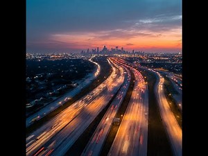 Driving Through Houston’s Main Highways in 4K