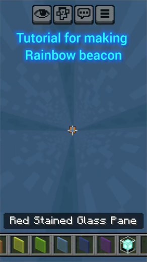Tutorial for making rainbow beacon #minecraft #shorts #tutorial #mcpe
