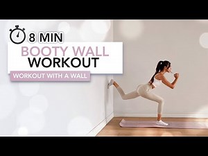 8 MIN BOOTY WALL WORKOUT | Alternative Butt Exercises With A Wall | Eylem Abaci