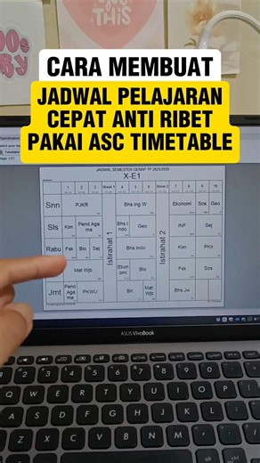 Tutorial lengksp aSc Timetables membuat jadwal pelajaran otomatis untuk pemula