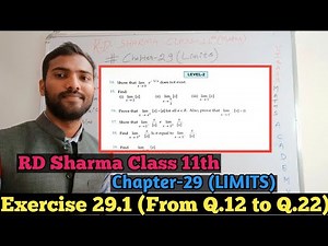 R D Sharma Class 11th Ex 29.1 Solutions | Chapter 29 (Limits) | From Q.12 to Q.22 | Part-2