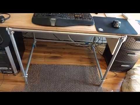 DIY Galvanized Pipe Modular Computer Desk