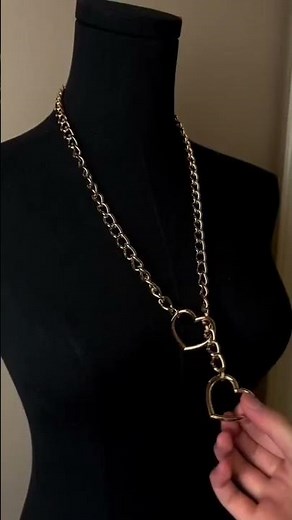 Slip Chain Day Collar Necklace with Heart O-Ring Lock and Key