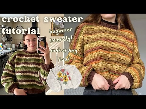 how to crochet a jumper of any size | beginner-friendly crochet tutorial
