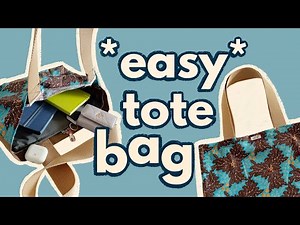 how to make the EASIEST tote bag // boxed corners, BEGINNER-FRIENDLY