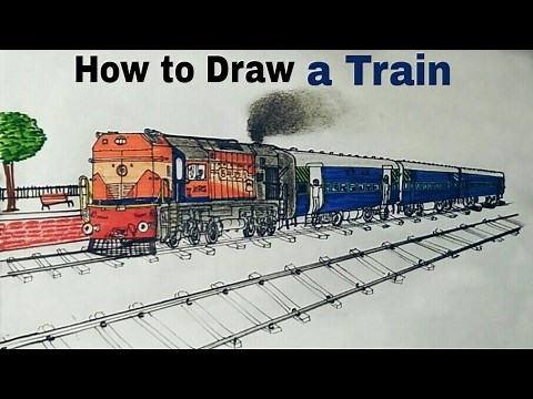 How to Draw a Train | Locomotive class WDM-2 | ARTIST MUNDA