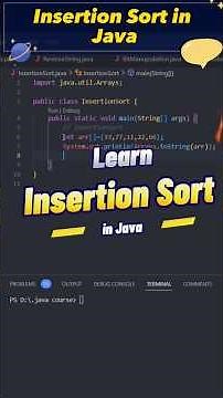 how to do insertion Sort in java , insertion Sort, sorting algorithms #java @codefamily