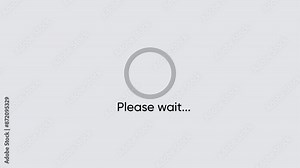 Please Wait Loading Circle on Device Screen Digital Display of Web Page Website. Computer Software Monitor Viewpoint of Loading Processing File, Video, Music, Data. 4K stock video Stock Video