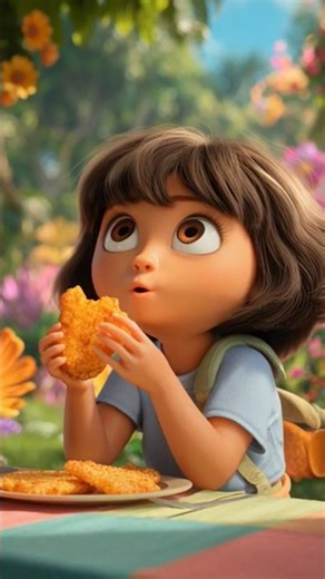 Dora Eats Crispy In Hotel Chicken 🤤#shorts