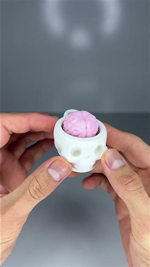 3D Printed Skull Brain Keyboard Clicker