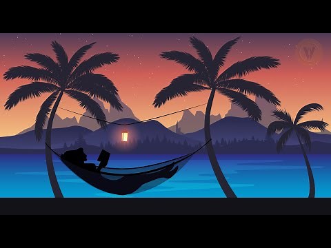 Beautiful Sunset Beach Scene Illustration-Adobe Illustrator CC Tutorial