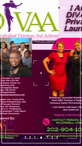 Join Us as We Showcase Our I Am D.I.V.A.A Trailblazers Telling Their Authentic Truth/Short Film & Panel Discussion Sunday, October 12, 2025 Time: 3:00 PM-5:30 PM Location: Bowie Center for Performing Arts 15200 Annapolis Road Bowie, MD 20715 Free Registration: www.vandpmediaproductions.com Contact Person: Karen McConnell-Jones 202-904-1000 | Vision and Purpose Media Productions