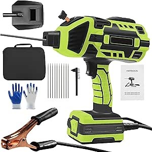Portable Welding Machine Handheld 110 V, 3-in-1/Rust Removal/Cutting/Welding, Portable Arc Welder Gun, 6 Adjustable Current Settings for DIY, Repairs, Metal Fabrication, Automotive (Green)