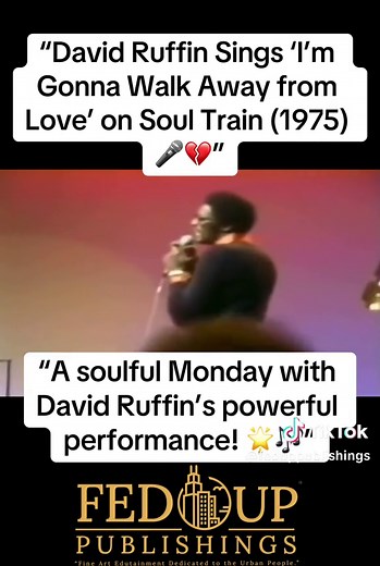 David Ruffin pours his heart into ‘I’m Gonna Walk Away from Love’ on Soul Train, 1975. Feel the soulful vibes! 🎵❤️ #DavidRuffin #SoulfulMonday #SoulTrain #SoulMusic
