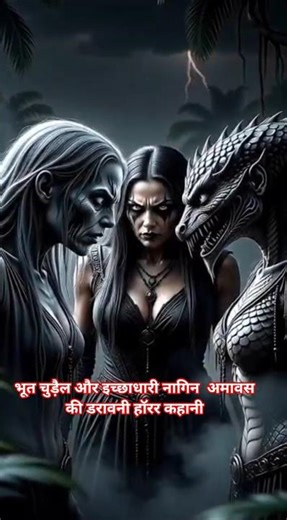 भूत चुड़ैल और इच्छाधारी नागिन अमावस की डरावनी हॉरर कहानी#shortsfeed#viralvideo#aivideo#horror#bhoot