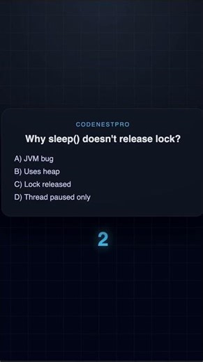 Why Thread Sleep Does NOT Release Lock? 😈 | Java MCQ