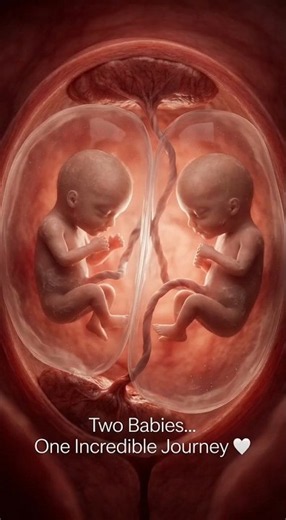 The Miracle of Twins Developing in the Womb 👶👶❤️ #pregnancy #twins #science