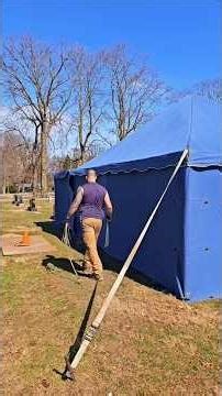 The Committal Service Tent Set-Up #Tent #gravesite #Committal #burial #grave #concrete #funeral
