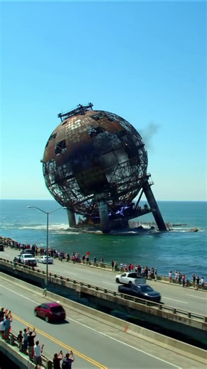 They put explosives on this giant sphere, you won't believe the result... #explosion