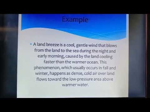 Land Breeze | Grade 7 Science Performance Task