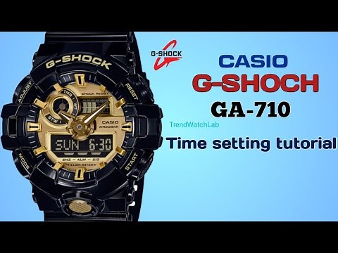 How to set time on Casio G-Shock GA-710GB | TrendWatchLab.