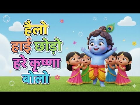 Hello Hi Chhodo Hare Krishna Bolo | Krishna Bhajan for Kids | Nursery Rhyme