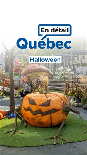 Allô Québec!👋 C’est l’Halloween dans les jardins de l’Hôtel-de-Ville. 🧟‍♀️ N’ayez pas peur, venez visiter jusqu'à la fin octobre! 👻 Pour trouver votre activité d’Halloween à Québec, consultez : https://animee.ville.quebec.qc.ca/ | Ville de Québec