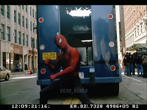 Detrás de cámara con Tobey Maguire como Spiderman