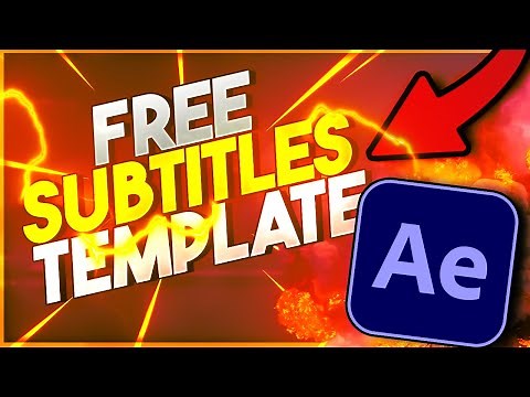 FREE Subtitles Template for AE! [NO PLUGINS]