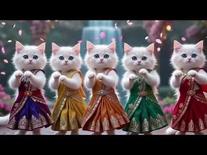 "💃 Cute Dancing Cats in Colorful Dresses | Funny Cat Dance Show 2025 Magic Performance 🐱✨"