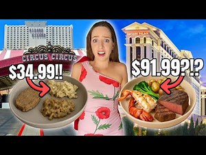 I Tried the CHEAPEST vs the Most EXPENSIVE Buffet on the Las VEGAS Strip