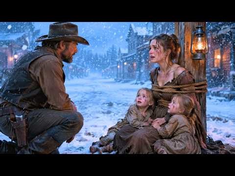 Abandoned In the Ice Storm With Her Girls,Tied and Helpless—She Lost Hope Until a Cowboy Found Them