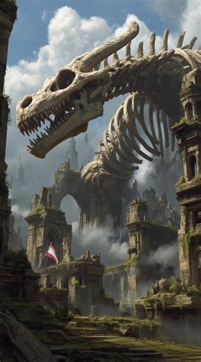 Skeletal Remains of a Colossal Dragon – Epic CGI 🐉💀