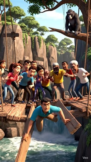 pool se gire logo ko monkey ne sb ki jaan bachai##