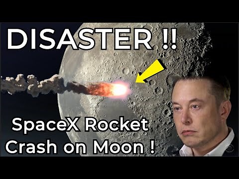 SpaceX Falcon-9 Rocket Crashing On Moon | Out of Control Collision With Moon on March 4
