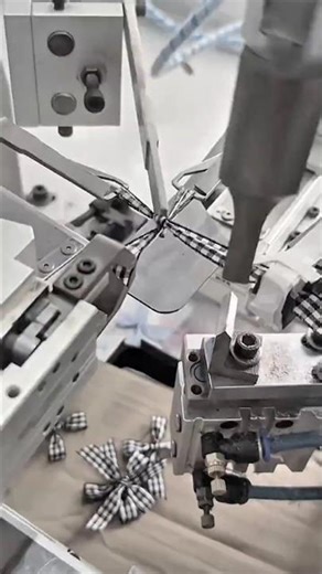 Automatic Ribbon Bow Making Machine | High-Speed Textile Manufacturing #9work #youtubeshorts
