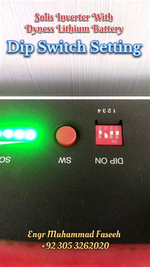 Solis Inverter and Dyness Battery Setup DIP Switch & BMS Configuration #engr_muhammad_faseeh