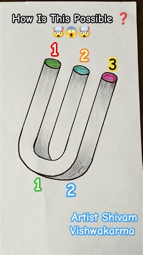 How Many Steps 3 or 2 🤯❓#ytshorts #drawing #art #easydrawing #3danimation #3dart #3dillusiondrawing
