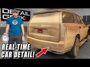 Real-Time Cleaning of a FILTHY $170,000 Cadillac Escalade!