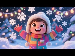 Ten Little Snowflakes Falling Down | Winter Counting Song for Kids | Gentle Snow Rhyme