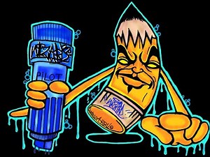 How to draw a crazy graffiti Character (easy) graffiti karakter