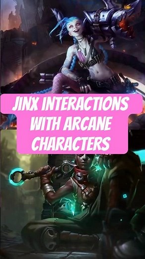 Best Jinx interactions with arcane characters in LoR #arcane #shorts #jinx