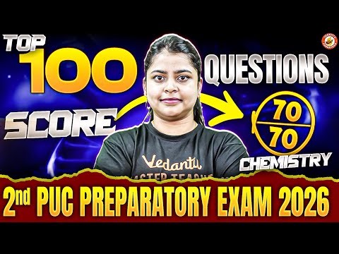 Top 100 Most Important Questions | 2nd PUC Chemistry | Board + KCET Focus | Rithika Ma’am