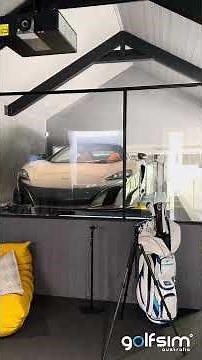 Golf Simulator using a retractable screen