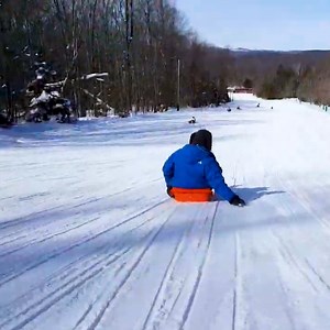 Check out one of the longest and fastest sledding hills in the country at Blackwater Falls State Park in West Virginia. Credit to Welcome to RJourney and Golden Anchor Cabins | Thrillist