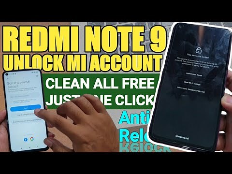 Unlock Mi Account Redmi Note 9 Merlin with Free Tool and usb cable only