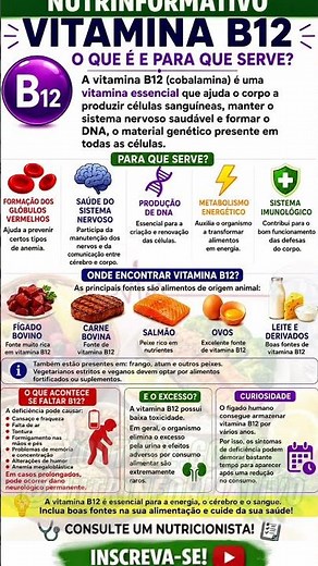 🧠⚡ O que é a vitamina B12 e por que ela é importante?