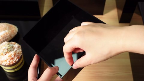 Leinuosen 6 Pcs Large Buffet Risers, 6 to 11 Inch Catering Dessert Table Risers Food Decorative Stands with hollow bottom for Catering Supplies, Party(Black, Square)