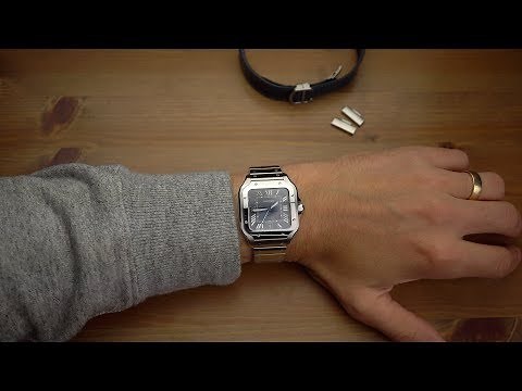 The Cartier Santos Blue